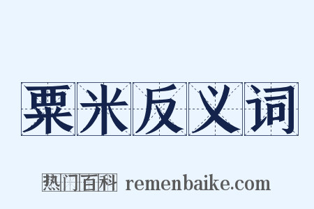 粟米反义词是什么意思的图片